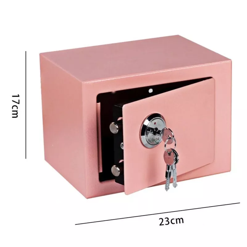 Extralink Home | Home Safe | seifas raktams, biuro saugos dėžutė, rožinė, S-404