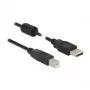 USB laidas DeLOCK 84896 USB 2.0 1.5 m USB A USB B juodas