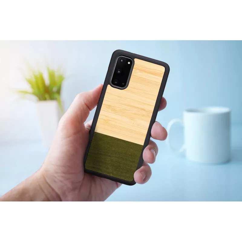 Dėklas Samsung Galaxy S20 „Bamboo Forest“ juodas – medinis apsauginis užpakalinis dangtelis