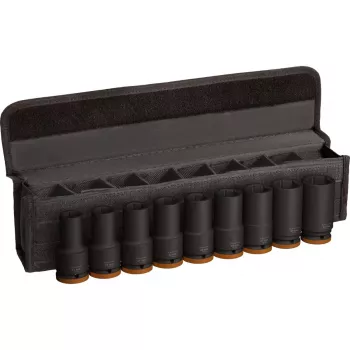 Veržliarakčių komplektas Bosch PRO 3/4 colio, 9 gilieji lizdai, juodi