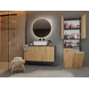 Vonios spintelė Top e Shop NEL 2K DK ANT/ART KP Graphite/Oak, laisvai pastatoma, 600×300×1740 mm, 3 lentynos