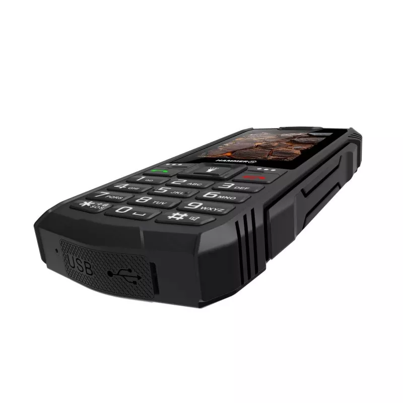Hammer ROCK LTE | Juoda | 2.4 colio | IPS | 48 MB | 128 MB | Dual SIM | 3G | 2 MP pagrindinė kamera | 3000 mAh