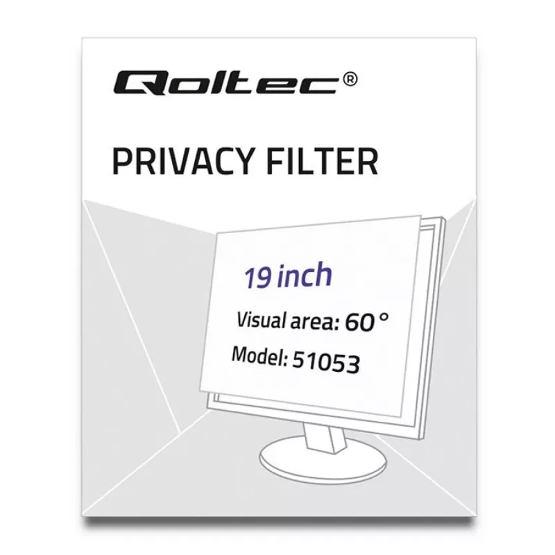 Qoltec 51053 privatumo filtras monitoriui 48,3 cm (19 inch)