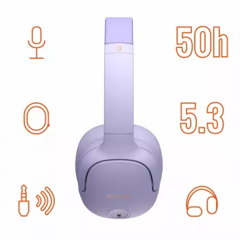 Ausinės MANTA HDP1001PU Rytmo Elegance Violetinės, viršugalvinės, laidinės