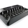 Įkroviklis everActive UC-800 AC 12V 3A – LiFePO4/LiPo/NiMH, AA/AAA/9V, iki 10 baterijų, 12 V įėjimas, ekranas, juodas