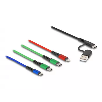 USB laidas DeLOCK 87035 1,2 m USB 2.0 USB-A USB-C Micro USB-B Lightning