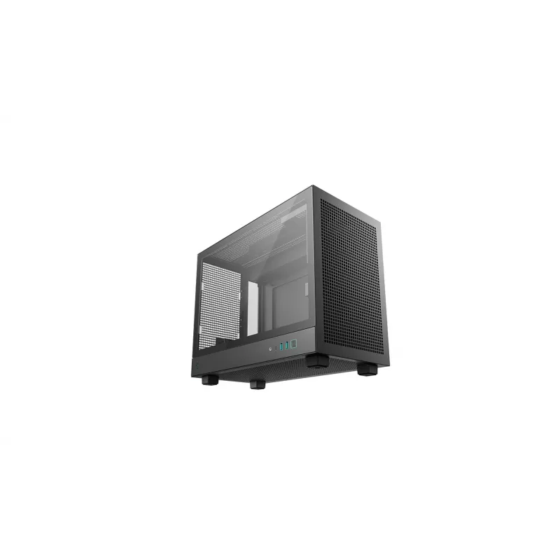 Kompiuterio korpusas DeepCool CH160 PLUS Small Form Factor SFF ATX/mATX, grūdintas stiklas, USB-C, juodas