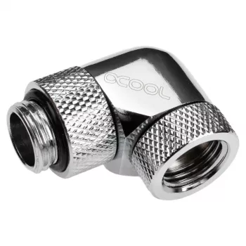 Alphacool Eiszapfen Connector Series - Kampinis adapteris vandens aušinimo sistemai - Sidabrinis-Nikelis