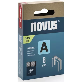 Kabės segtuvui NOVUS A Typ 53 8 mm, pakuotė po 1800 vnt., sunkiems segtuvams