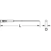 KS TOOLS Apvali adatinė dildė, 3mm (140.3052)