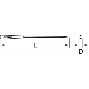 KS TOOLS Apvali adatinė dildė, 3mm (140.3052)
