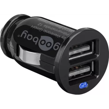 Automobilinis USB įkroviklis Wentronic 44177 – du USB 2.0 prievadai, 2,1 A, juodas
