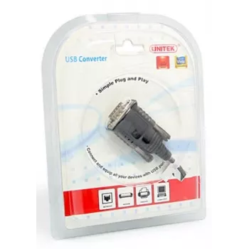 UNITEK Y-108 USB 2.0 į RS232 adapteris, juodas (Y-108)