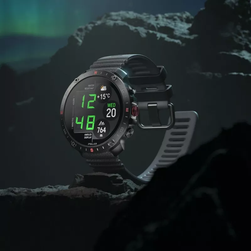 Polar Grit X2 Pro 3,53 cm (1,39 inch) AMOLED skaitmeninis 454 x 454 pikselių jutiklinis ekranas juodas GPS