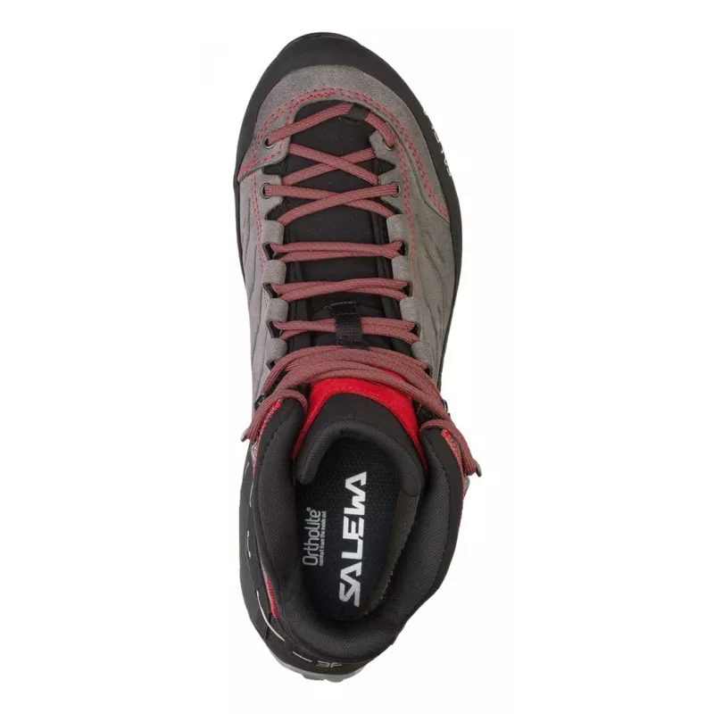 Salewa MTN Trainer Mid GTX vyriški batai, anglies, pilkos, raudonos spalvos