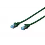 Tinklo kabelis Digitus CAT 5e SF/UTP RJ-45 0,5 m žalias