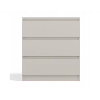 Komoda MALWA M3 su 3 stalčiais, 700×750×400 mm, medžio drožlių plokštė, krepinės spalvos matinis paviršius