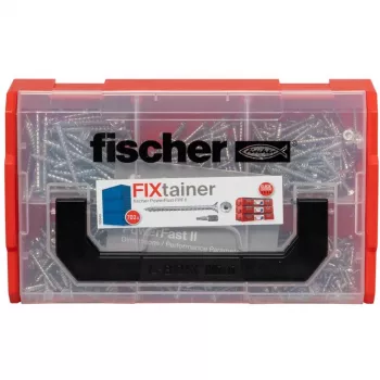Varžtų rinkinys FISCHER FixTainer PowerFast II, 702 vnt., pilnas sriegis, cinkuoti