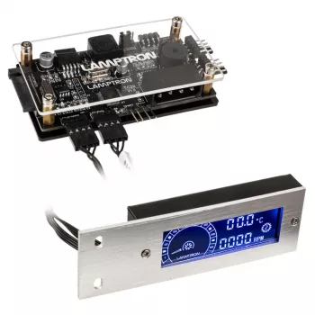 Lamptron TC20 PCI RGB ventiliatorių ir LED valdiklis – sidabrinis