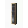Vitrina sieninė Cama Meble VIGO 180 1800×400×300 mm juoda/ąžuolas wotan