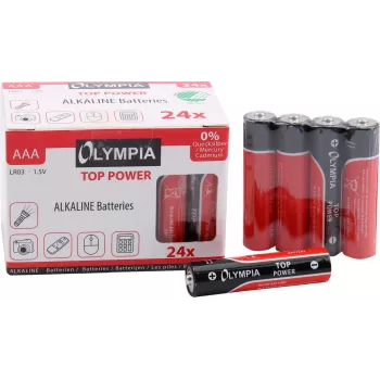 Baterijos AAA šarminės Olympia 40180 (24 vnt.)