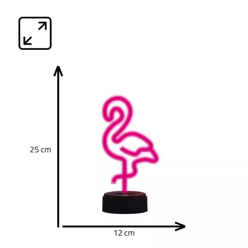 LED dekoratyvinė stalinė lempa MANTA SNL79PK rožinis flamingas