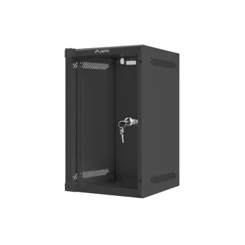 Sieninis stovas LANBERG WF10-2309-10B 9U, 469×280×310 mm, 10 colių gylis, juodos spalvos, IP20