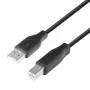 TB USB AM-BM laidas 1,8 m juodas (AKTBXKU1PABW18B)