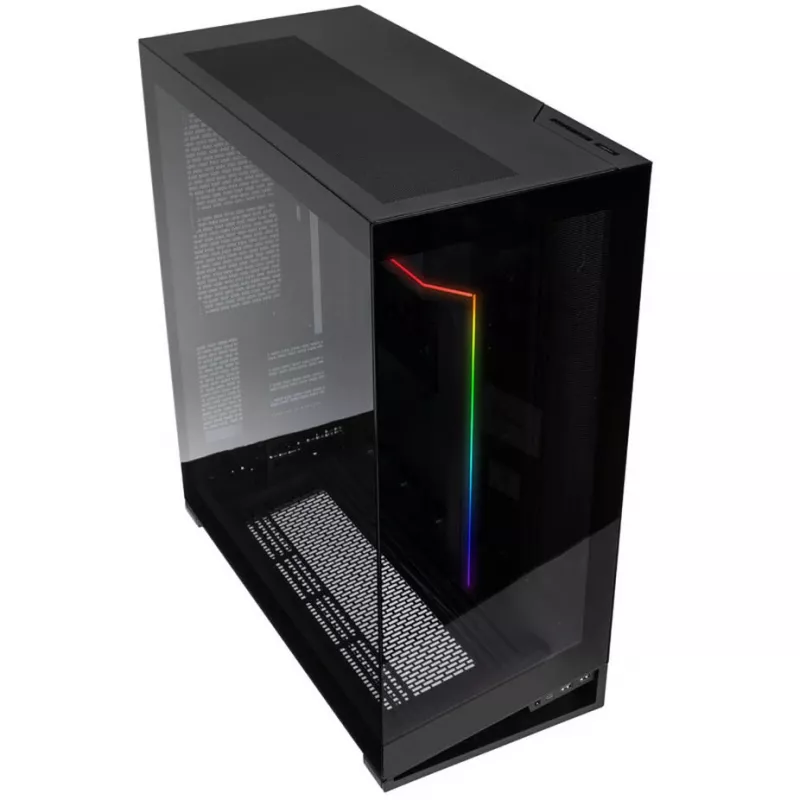 PHANTEKS NV Series NV7 E-ATX korpusas, grūdintas stiklas, ARGB - juodas + M25 Gen2 PWM D-RGB ventiliatorius 3 vnt. pakuotė - atvirkštinė mentė, 140 mm + DRGB rinkinys