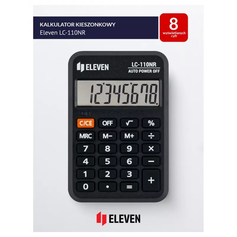 Kišeninis skaičiuotuvas Eleven LC-110NR (EU)