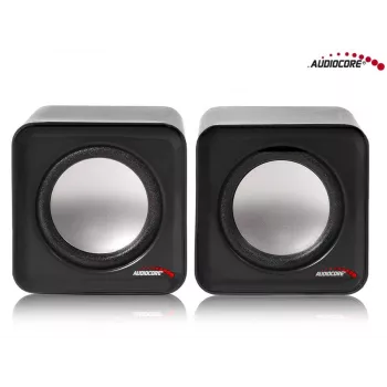 Garsiakalbis 2 krypčių PC Audiocore AC870 B — 3 W RMS, laidinis USB maitinimas, 3.5 mm įvestis, 2.0 kanalai