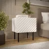 Naktinis staliukas Cama LUCCA 2 vnt 47x40x52 cm baltas MDF/mdrožlė