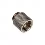 Bitspower adapteris G1/4 colio išorinis sriegis į G1/4 colio vidinį sriegį - 15 mm, juodas blizgus