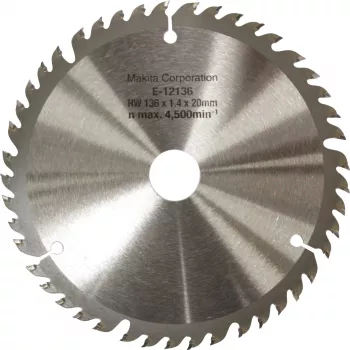 Pjūklo diskas EFFICUT E-12136, Ø 136 mm, 45 dantys (anga 20 mm, skirtas akumuliatoriniams pjūklams)
