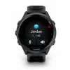 Išmanusis laikrodis GARMIN Forerunner 570 – 47 mm pilkai sidabrinis aliuminio korpusas, peršviečiamas juodas silikoninis dirželis