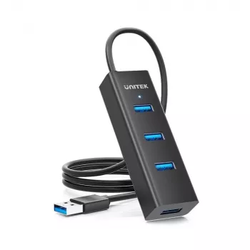 UNITEK Y-3089V01 USB 3.2 Gen 1 (3.1 Gen 1) Type-A 5000 Mbit/s juodas išplėtimo stotelė