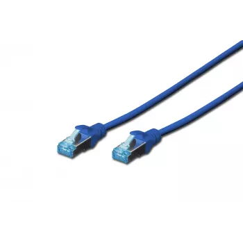 Tinklo kabelis Digitus CAT 5e SF/UTP Patch Cord RJ45 Cat5e 0,5 m mėlynas