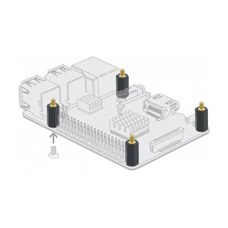 Tvirtinimo rinkinys DeLOCK 60242 Juodas Plastikas