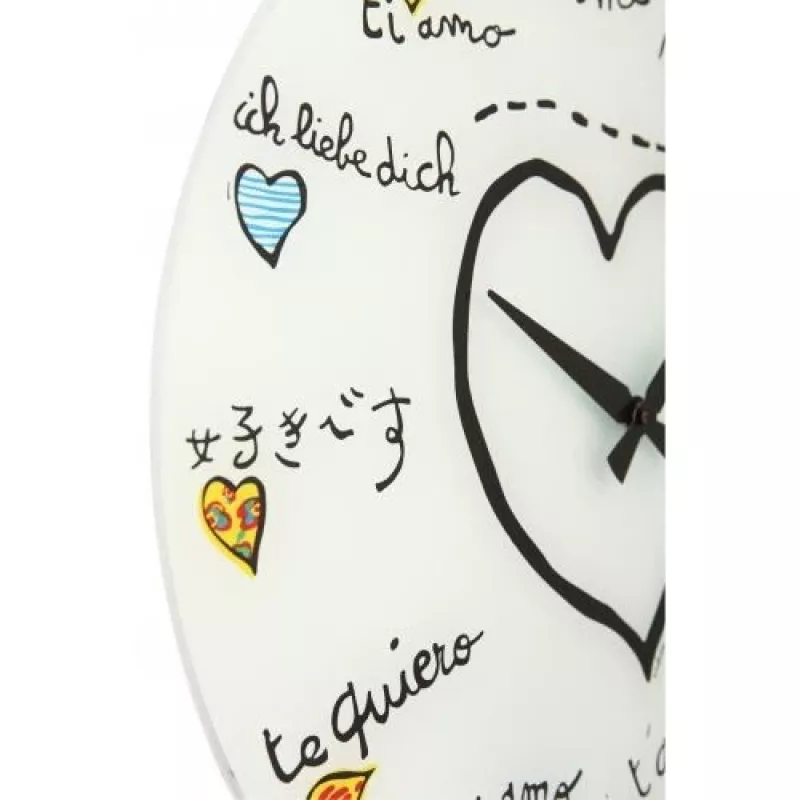 NeXtime klok 8030 Loving You, 43 cm, sieninis, baltas / įvairiaspalvis