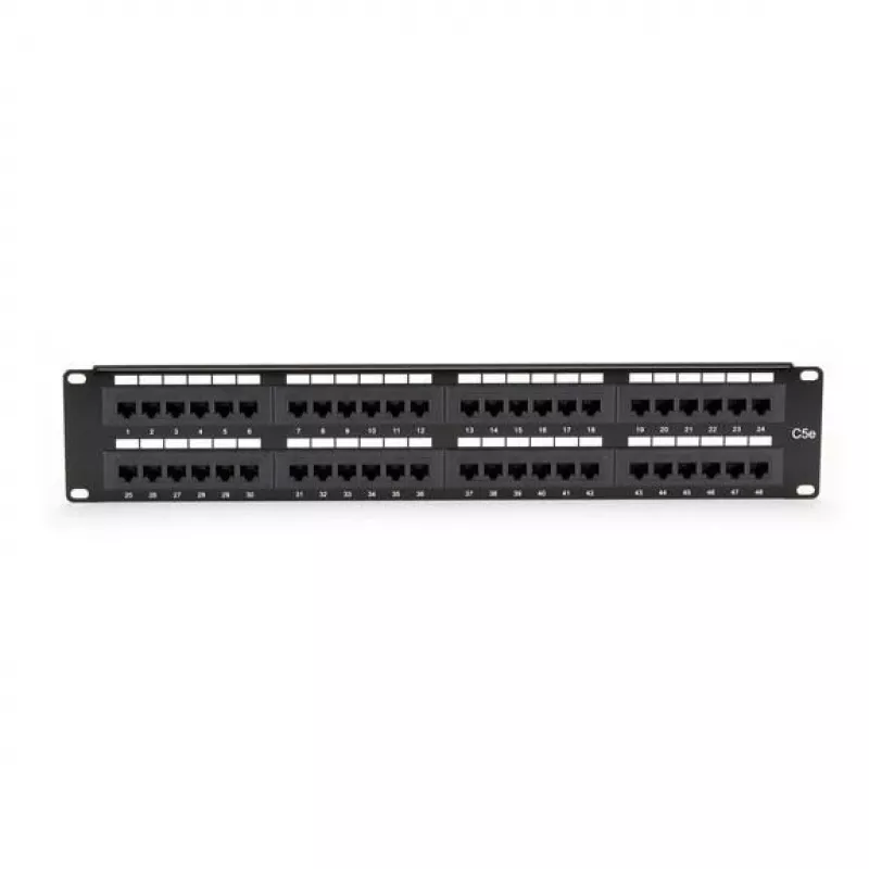 Pataisos skydas Black Box JPM5E48A 2U Cat5e montuojamas į stelažą