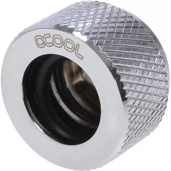 Alphacool HT 13mm HardTubo įsukama jungtis G1/4 - raižyta - Chrome (17188)