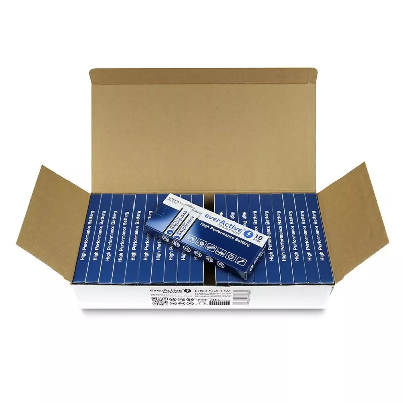 Šarminė vienkartinė baterija everActive LR0310PAK AAA 1,5 V 1250 mAh, pakuotė po 10 vnt.