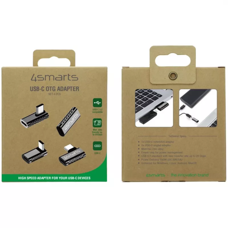 USB-C lizdo keitiklis 4smarts 540464 USB-C į USB-C sidabrinis