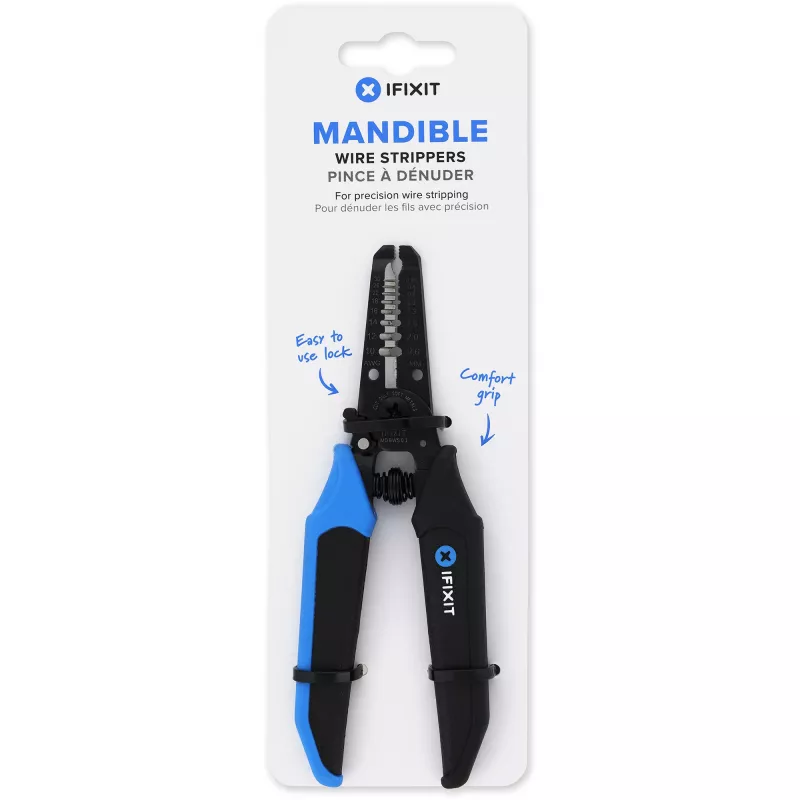 iFixit IF145-547-1 Mandible izoliacijos nuėmimo žnyplės, iki 4,75 mm², juodos/mėlynos spalvos