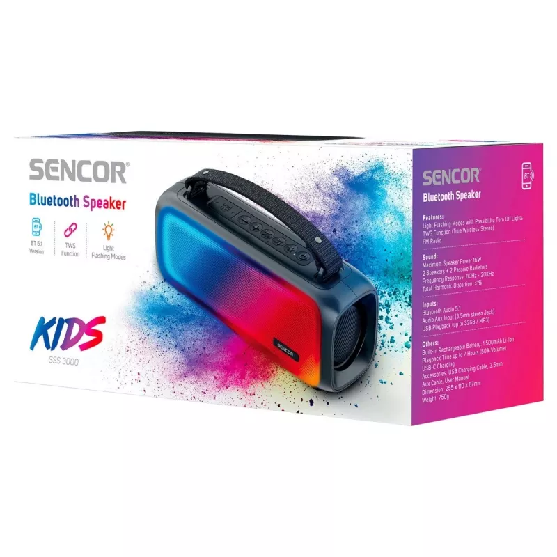 Belaidis garsiakalbis Sencor SSS 3000 KIDS 5W