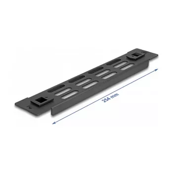 Vėdinamas tuščias skydelis DeLOCK 10 colių tinklo spintos panelis 1U juodas
