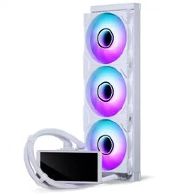 Phanteks Glacier One 360M25 LCD skysčio aušinimo sistema su 6 colių ekranu - 360 mm, balta