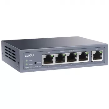 Cudy Gigabit Multi-WAN VPN maršrutizatorius, laidinis, Gigabit Ethernet, pilka