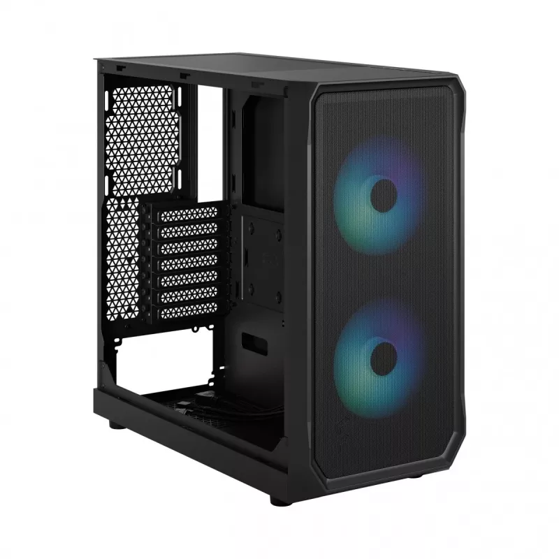 Fractal Design Focus 2 RGB Vidutinis Bokštas Kompiuterio Korpusas su Grūdintu Stiklu - Juodas