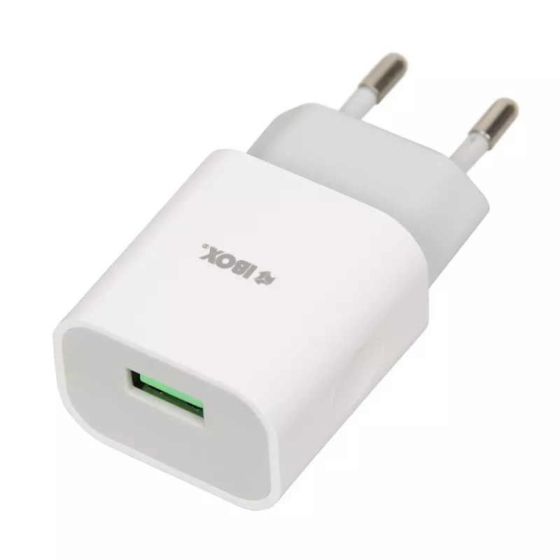 Maitinimo blokas iBOX C-41 USB 2.4A, 1 USB prievadas, microUSB laidas, Baltas